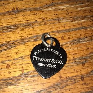 Authentic Tiffany & Co titanium heart charm